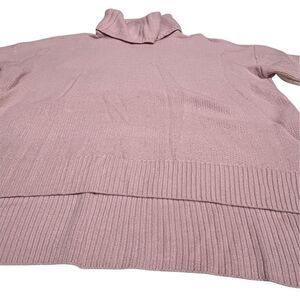 Liz Claiborne XL Pink Cowl Neck Pullover Sweater Long Sleeve